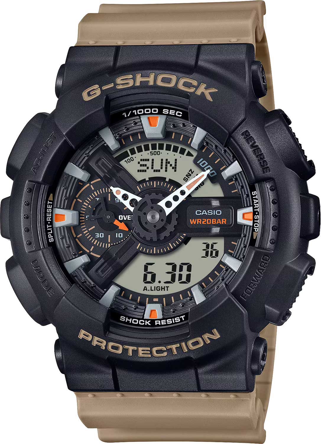 Японские наручные часы Casio G-SHOCK GA-110TU-1A5 с хронографом