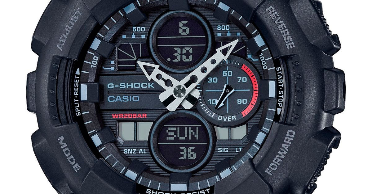 Японские наручные часы Casio G-SHOCK GA-140-1A1ER с хронографом