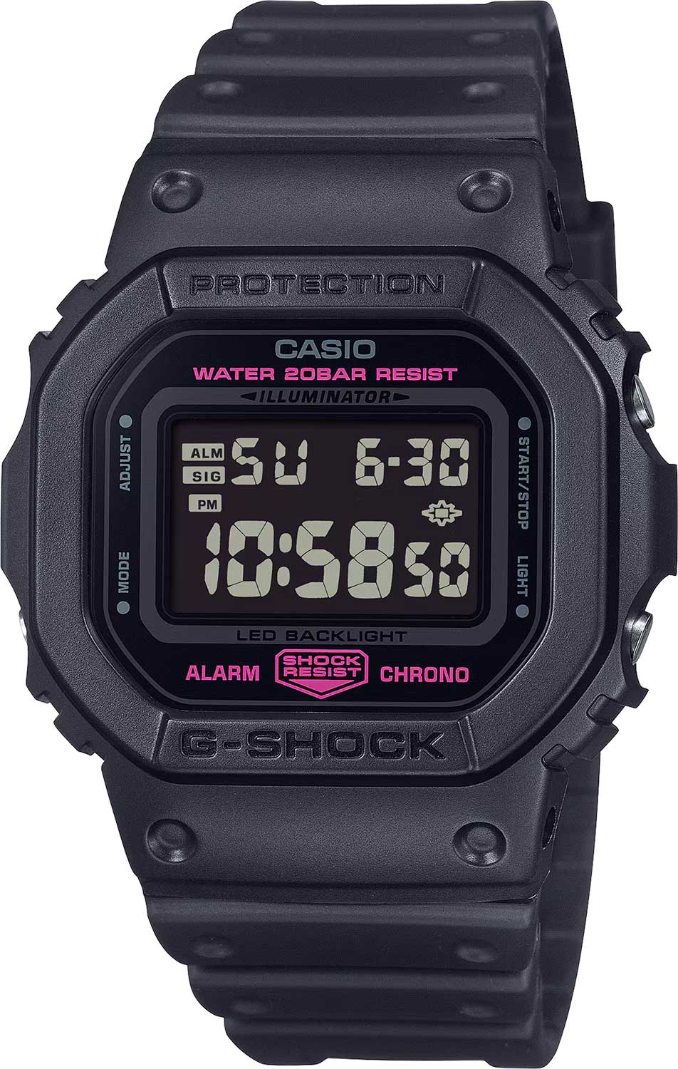 Японские наручные часы Casio G-SHOCK DW-5600PK-1 с хронографом