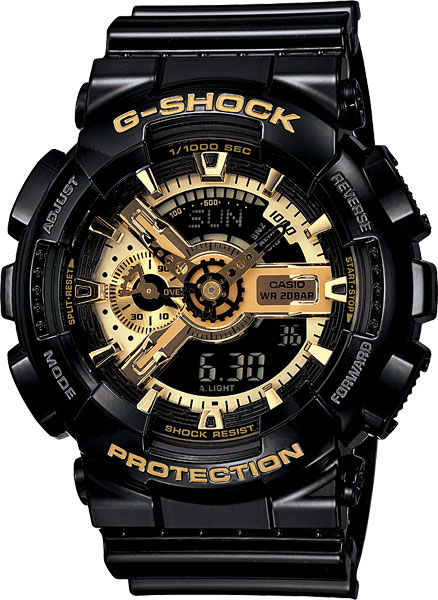 Японские наручные часы Casio G-SHOCK GA-110GB-1A с хронографом