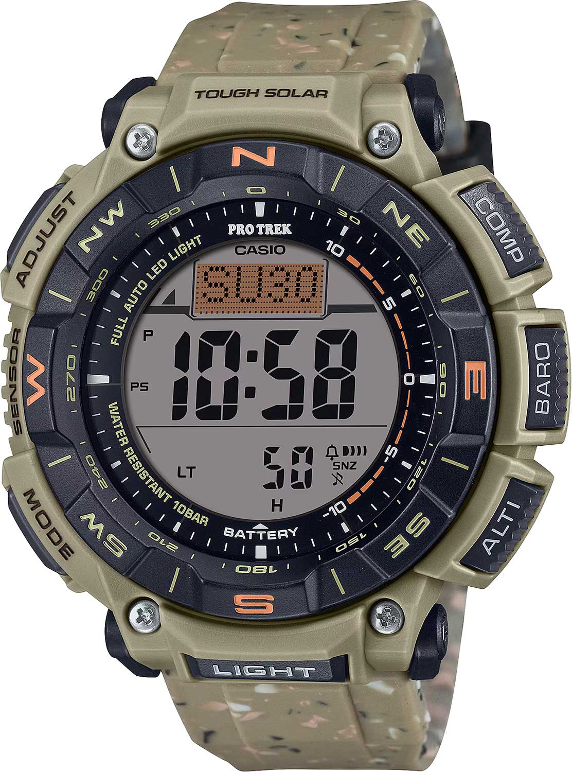 Японские наручные часы Casio Pro Trek PRG-340SC-5 с хронографом