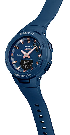 Японские спортивные наручные часы Casio Baby-G BSA-B100-2A с хронографом