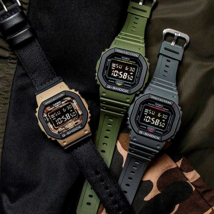 Японские наручные часы Casio G-SHOCK DW-5610SU-3ER с хронографом