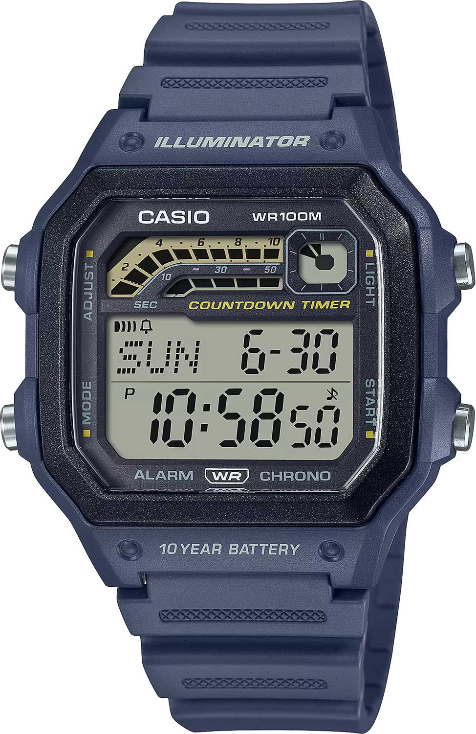 Японские наручные часы Casio Collection WS-1600H-2A с хронографом