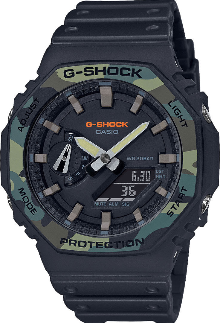 Японские наручные часы Casio G-SHOCK GA-2100SU-1AER с хронографом