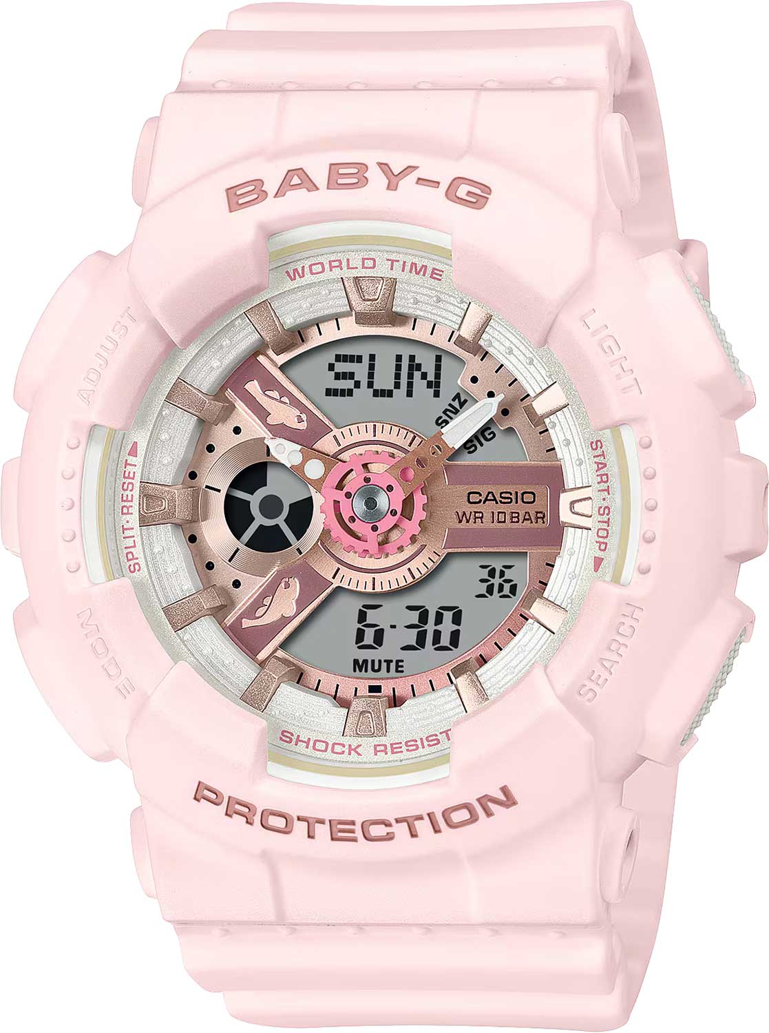 Японские наручные часы Casio Baby-G BA-110AQ-4A с хронографом