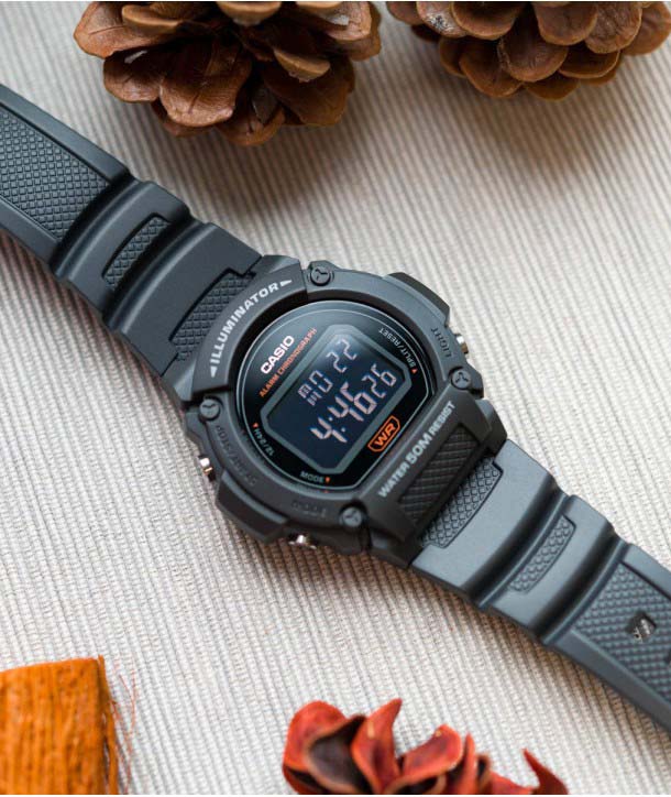 Японские наручные часы Casio Collection W-219H-8BVEF с хронографом