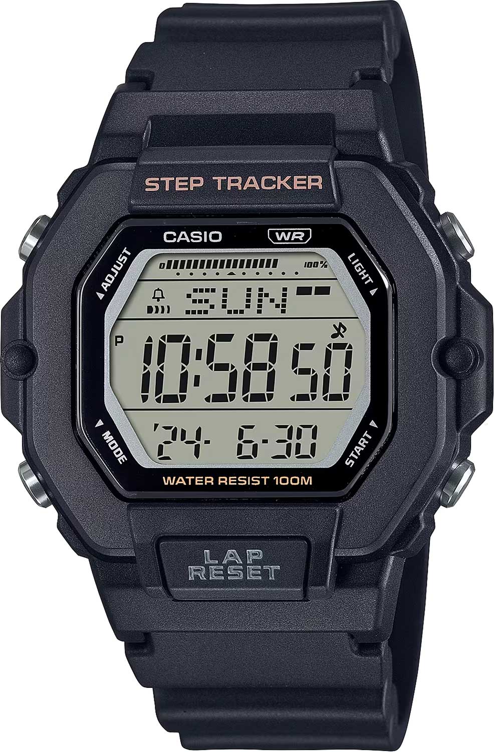 Японские спортивные наручные часы Casio Collection LWS-2200H-1A с хронографом