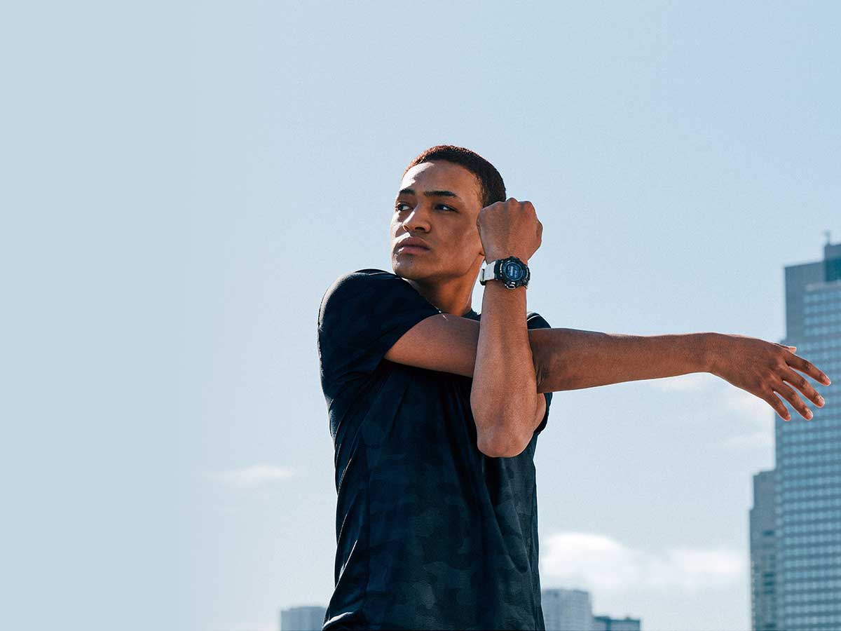 Японские спортивные наручные часы Casio G-SHOCK GBD-100-1A7 с хронографом