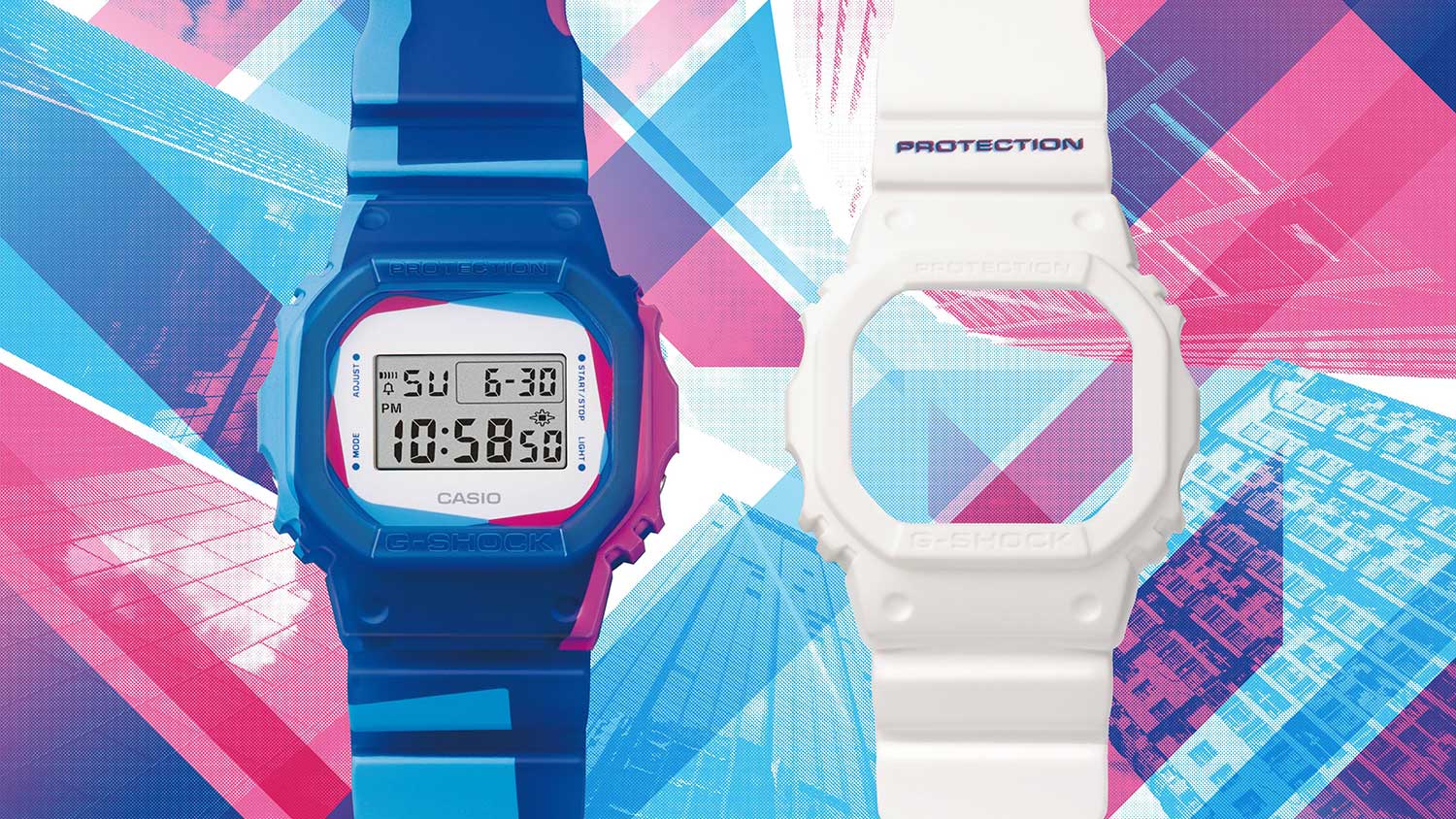 Японские наручные часы Casio G-SHOCK DWE-5600PR-2E с хронографом