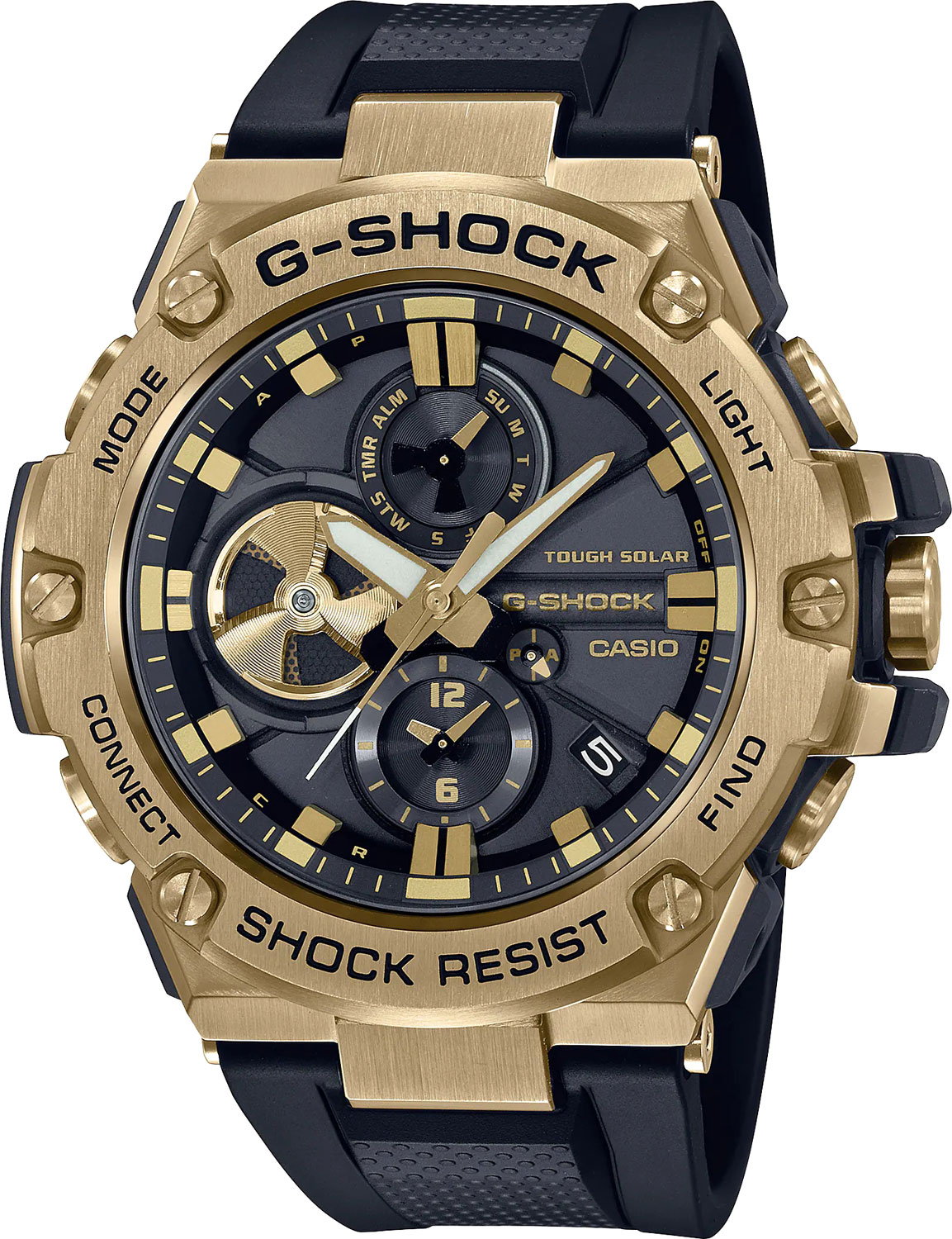 Японские наручные часы Casio G-SHOCK GST-B100GB-1A9 с хронографом