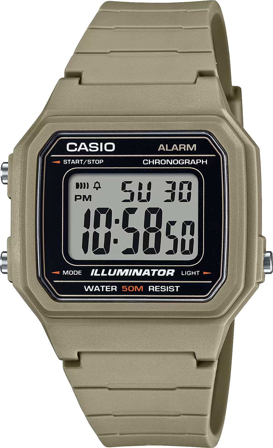 Японские наручные часы Casio Collection W-217H-5A с хронографом