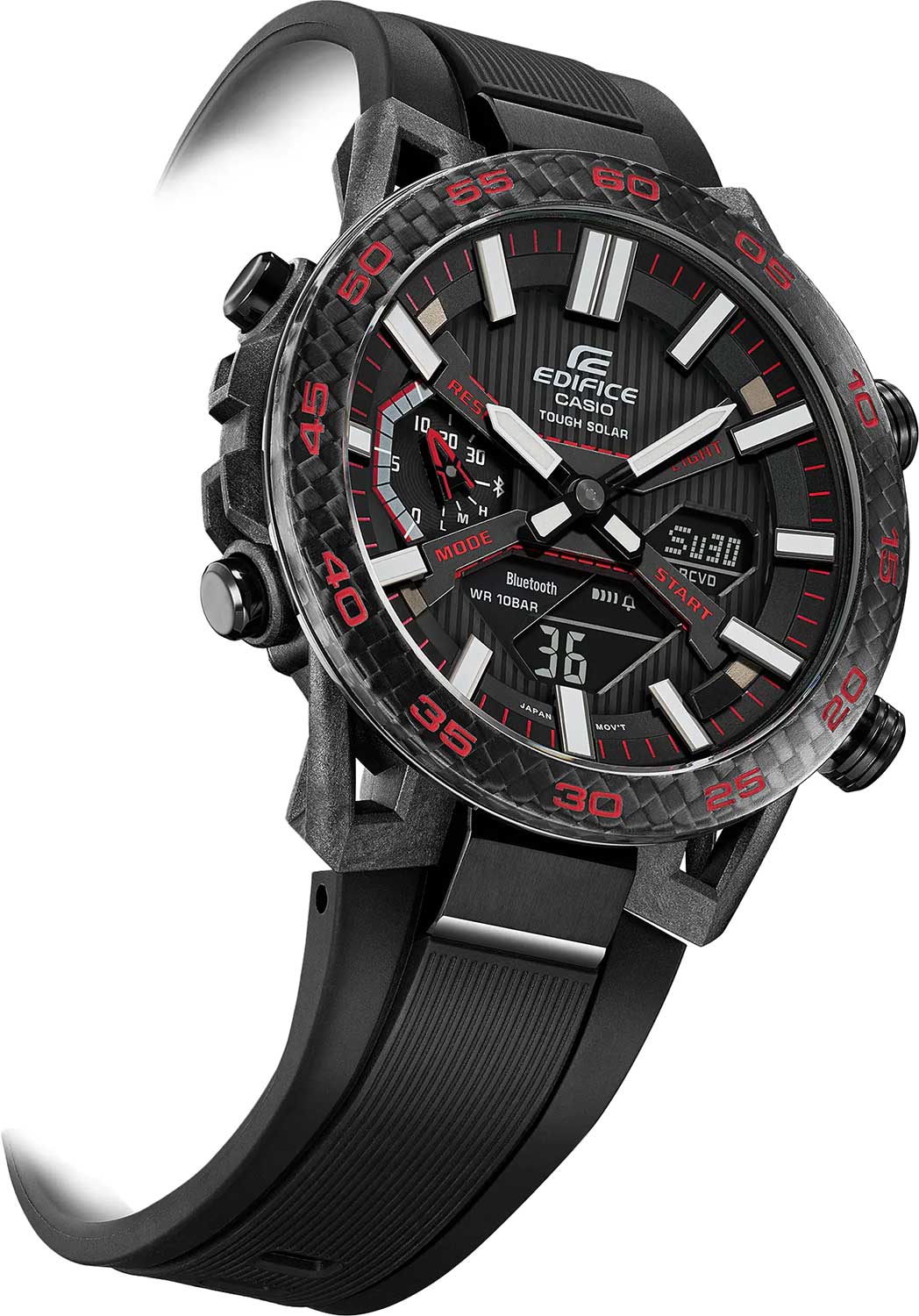 Японские наручные часы Casio Edifice ECB-2000PB-1A с хронографом