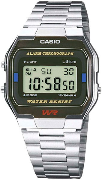 Японские наручные часы Casio Vintage A-163WA-1 с хронографом