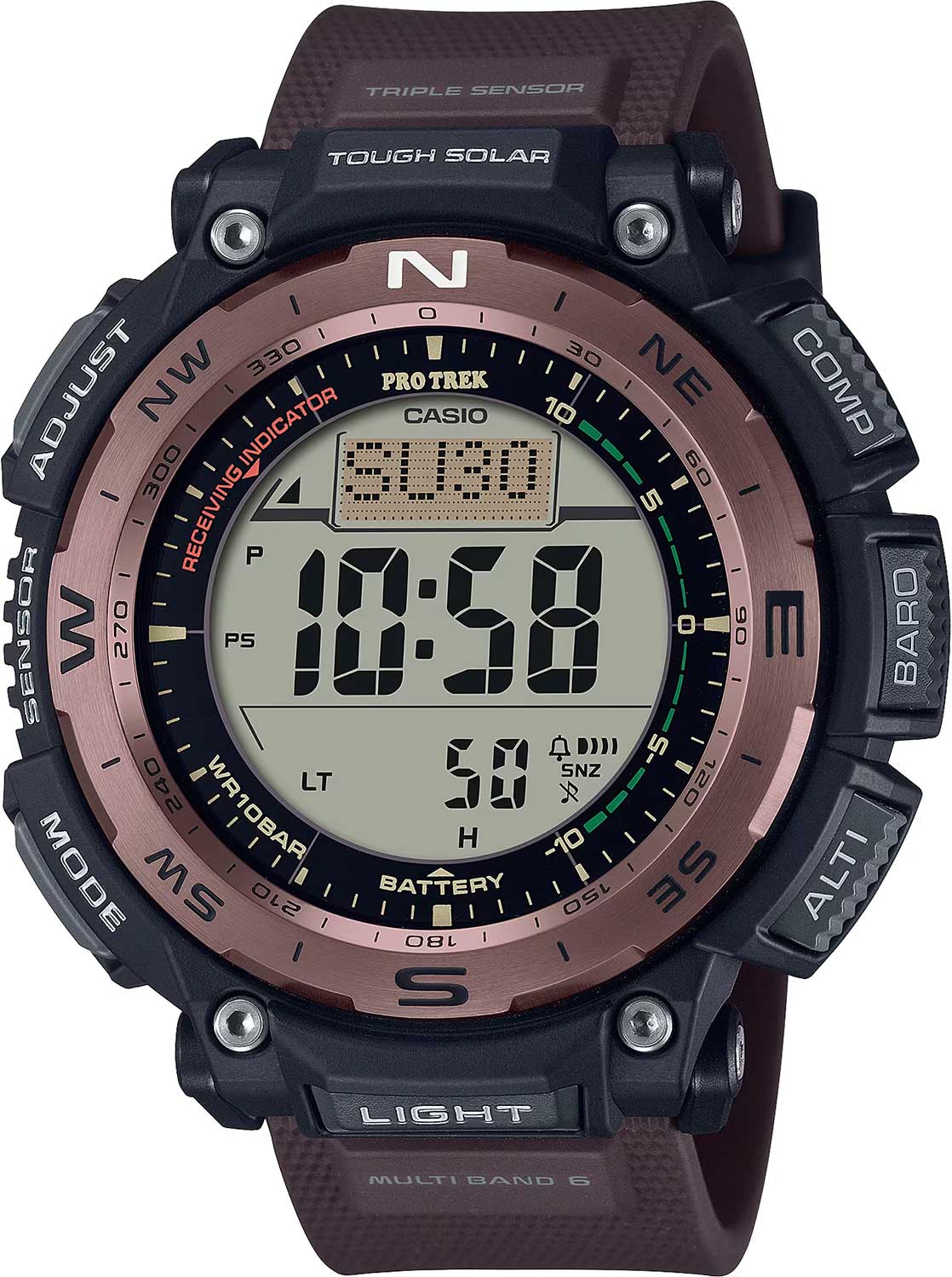 Японские наручные часы Casio Pro Trek PRW-3400Y-5 с хронографом