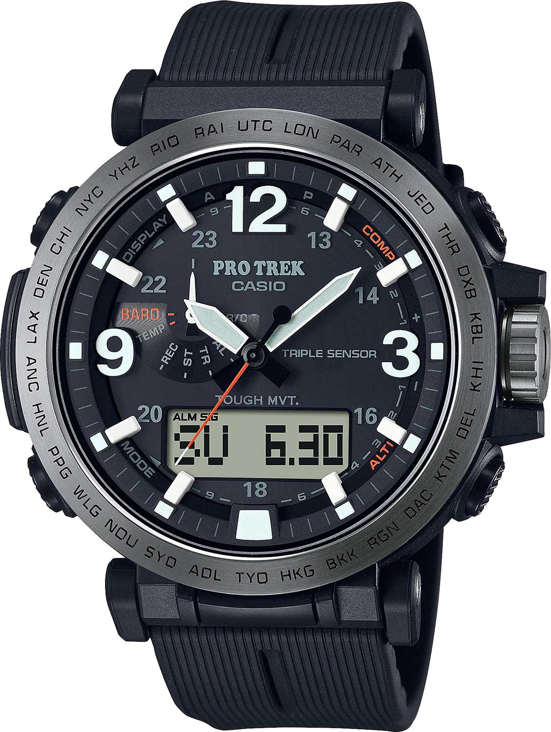 Японские наручные часы Casio Pro Trek PRW-6611Y-1ER с хронографом