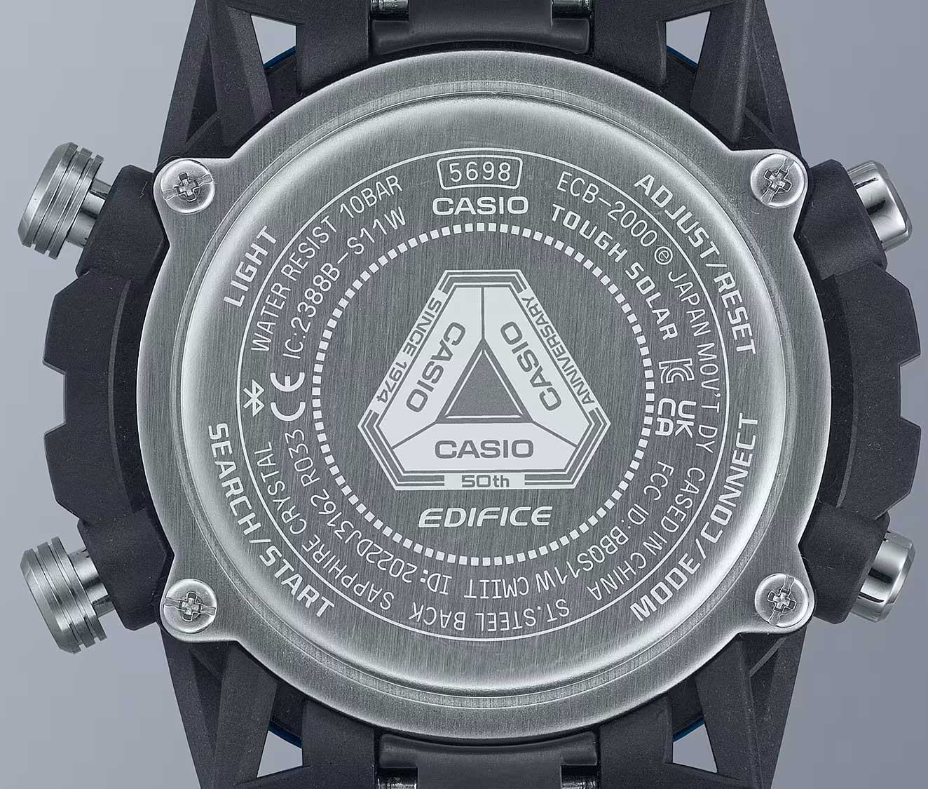 Японские наручные часы Casio Edifice ECB-2000SS-2A с хронографом