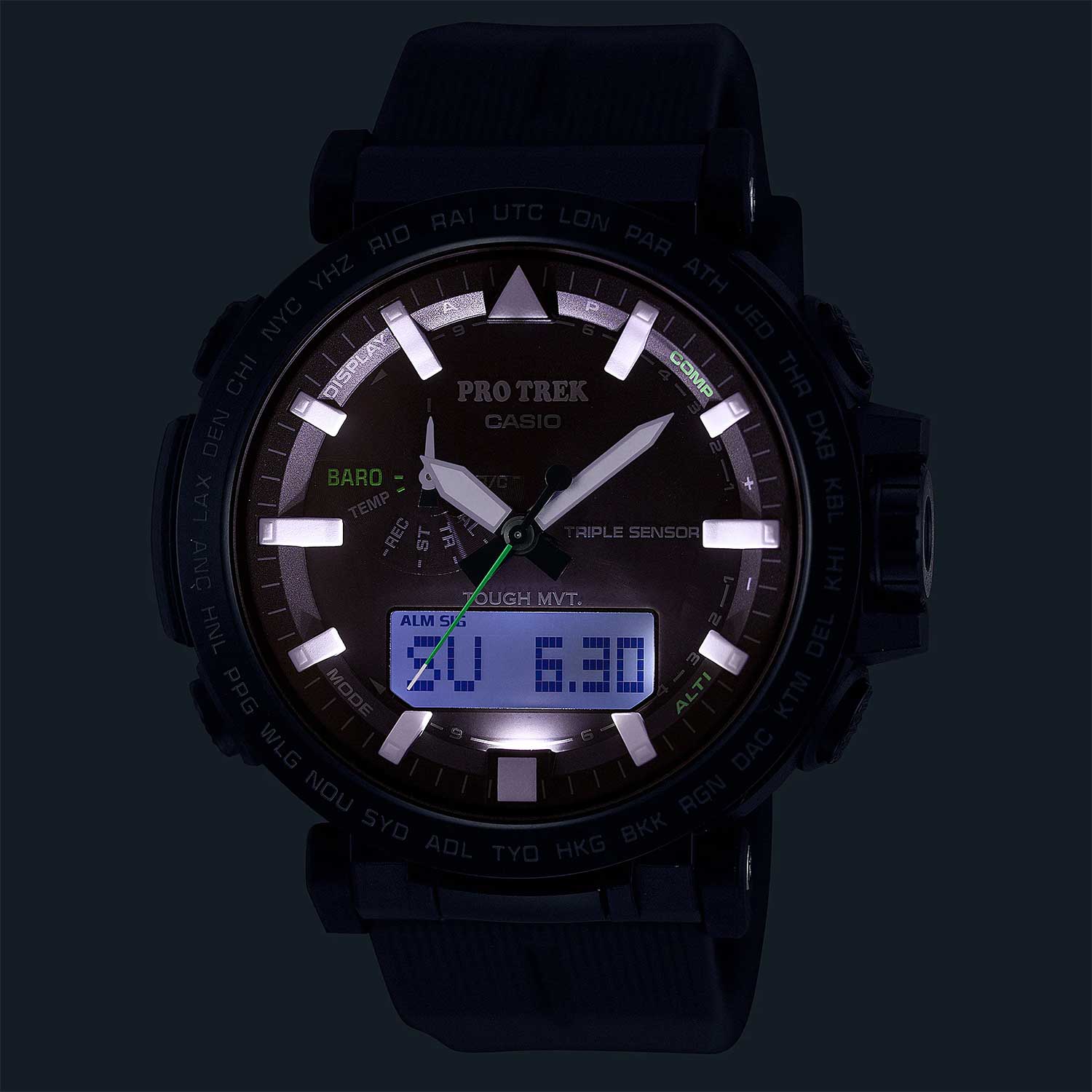 Японские наручные часы Casio Pro Trek PRW-6621Y-1ER с хронографом