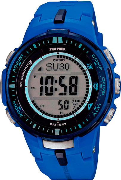 Японские наручные часы Casio Pro Trek PRW-3000-2B с хронографом