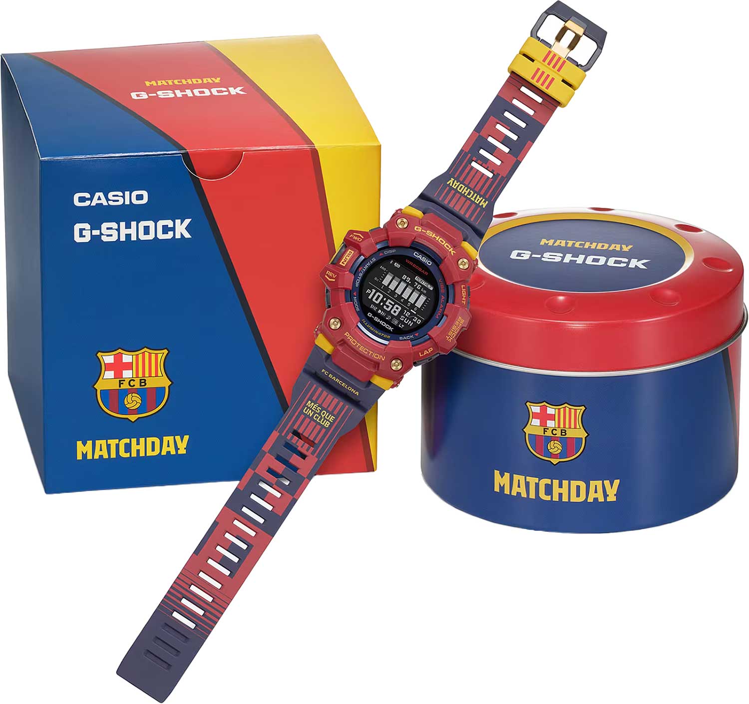 Японские спортивные наручные часы Casio G-SHOCK GBD-100BAR-4E с хронографом