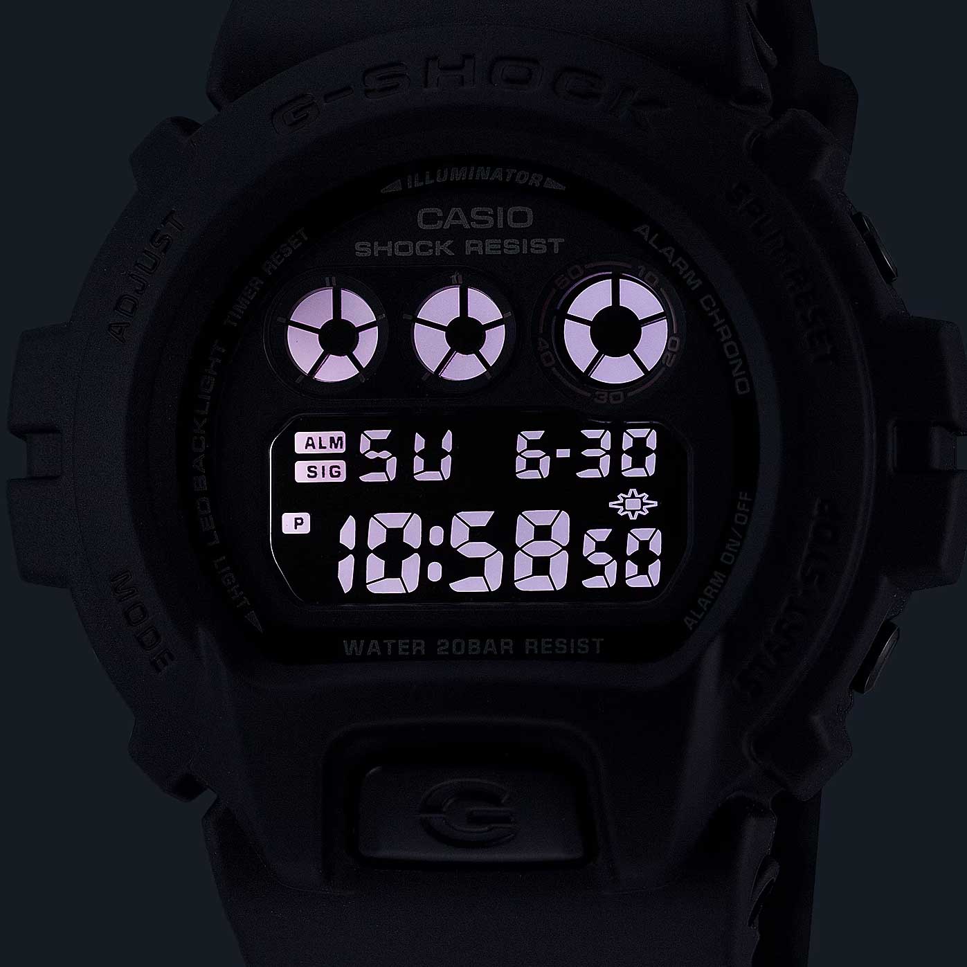 Японские наручные часы Casio G-SHOCK DW-6900UMS-1 с хронографом