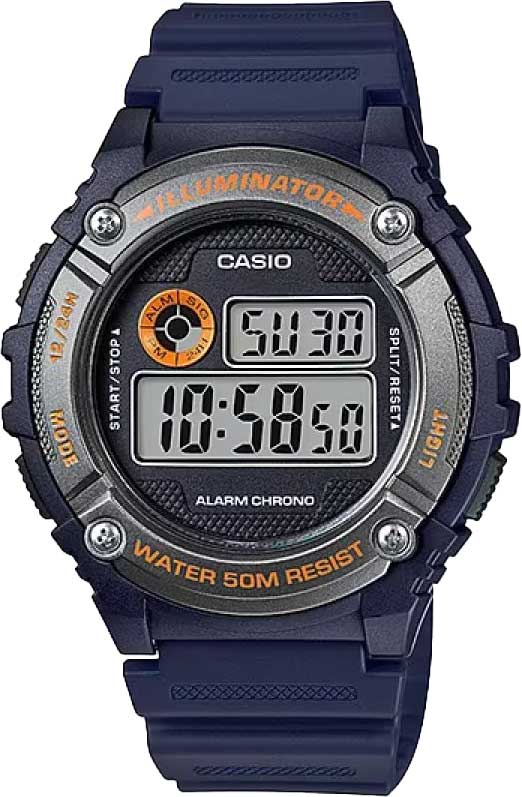 Японские наручные часы Casio Collection W-216H-2B с хронографом