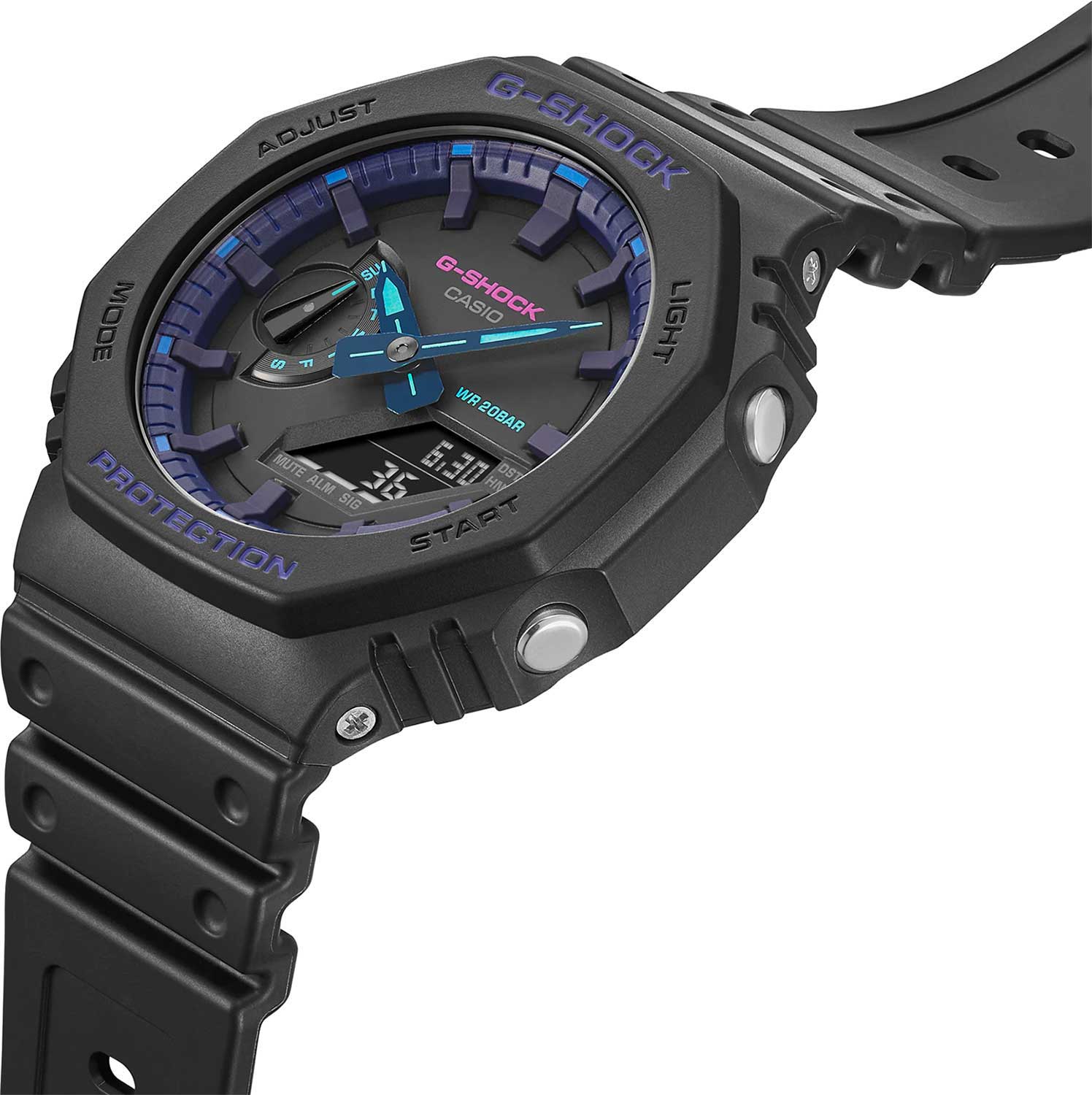 Японские наручные часы Casio G-SHOCK GA-2100VB-1AER с хронографом