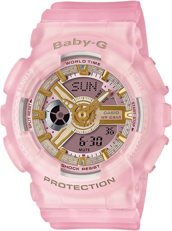 Японские наручные часы Casio Baby-G BA-110SC-4AER с хронографом