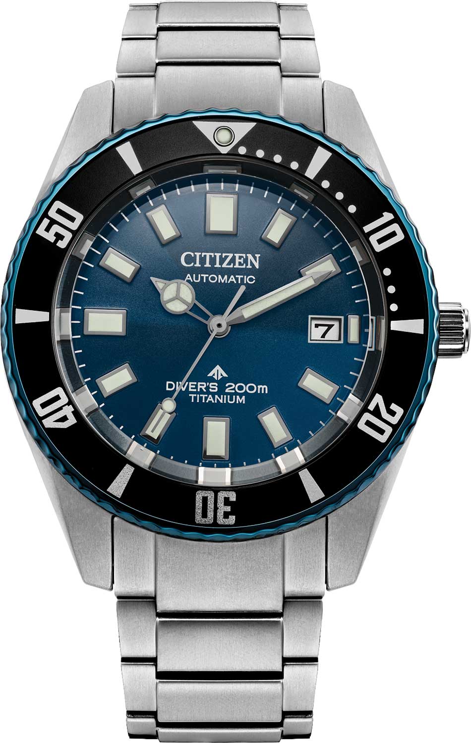 Японские механические титановые наручные часы Citizen NB6026-56L