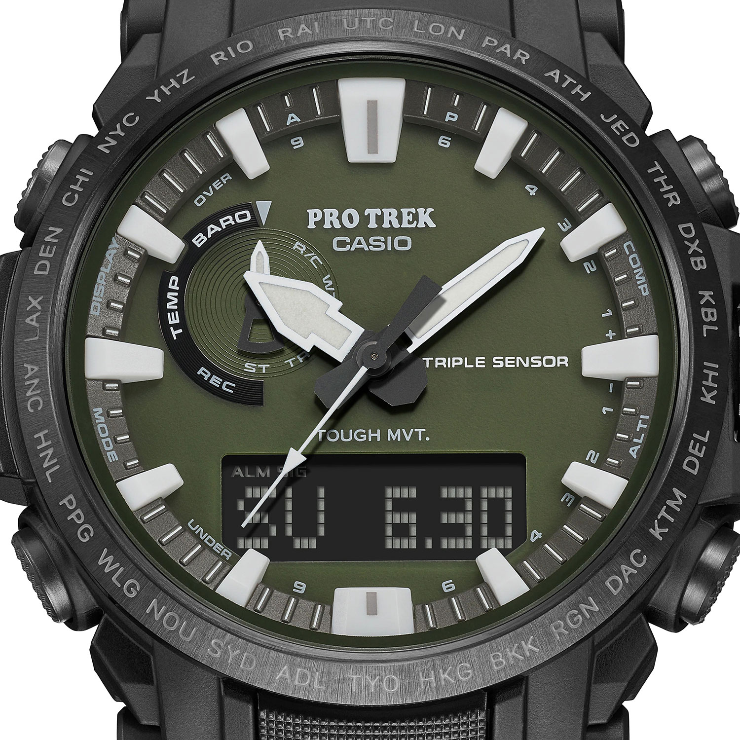 Японские наручные часы Casio Pro Trek PRW-61Y-3ER с хронографом