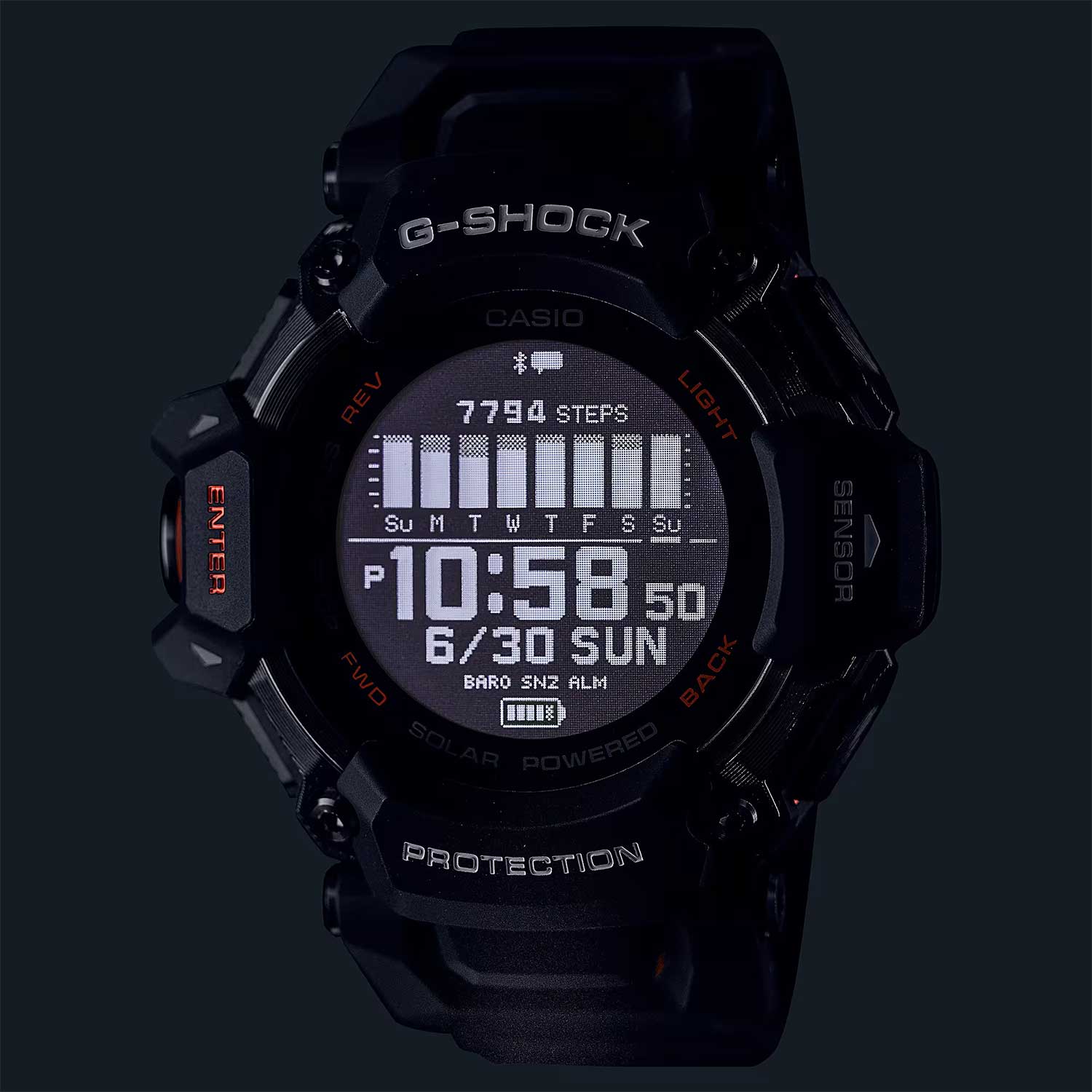 Японские умные часы Casio G-SHOCK GBD-H2000-1A с хронографом