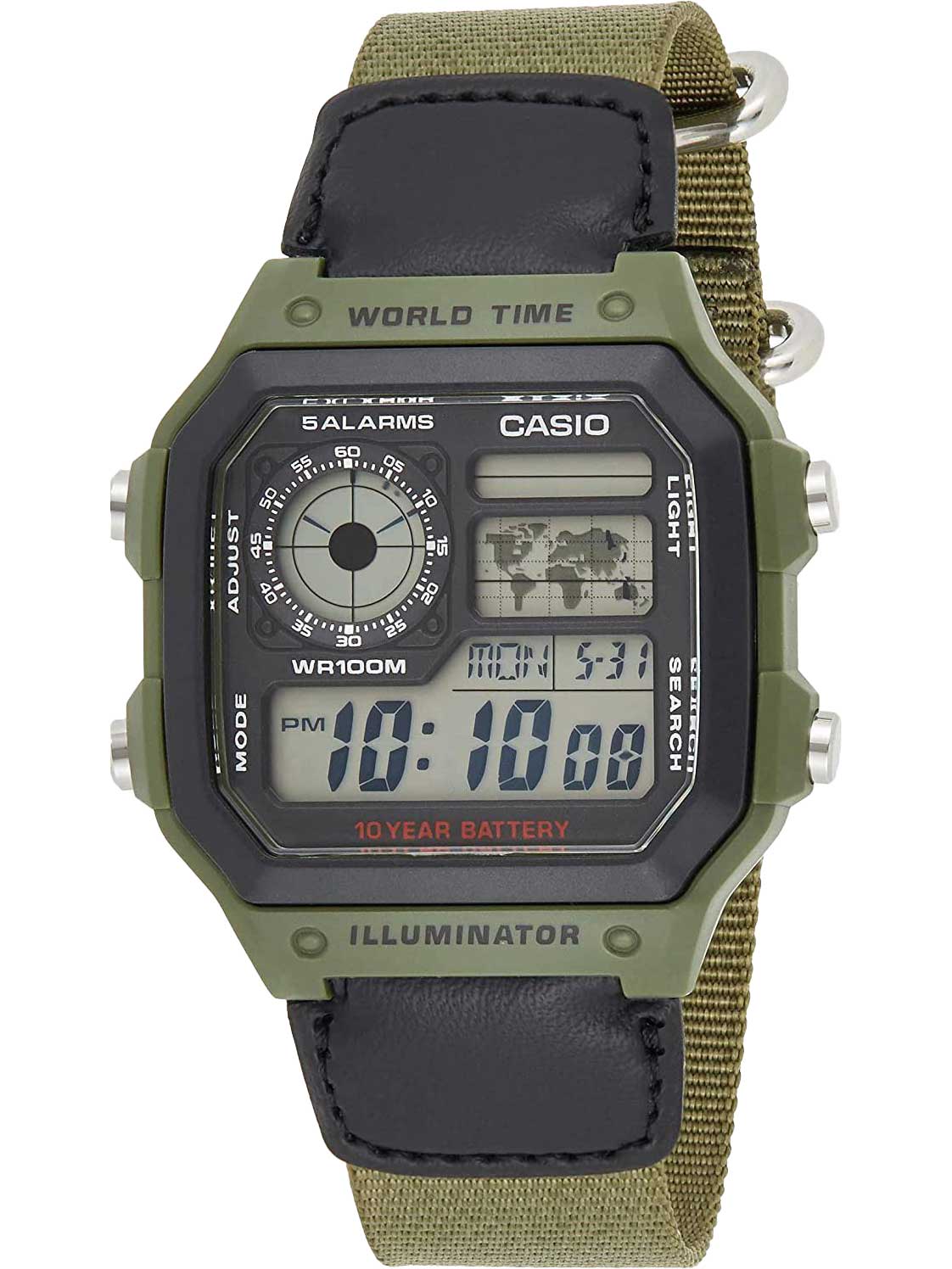 Японские наручные часы Casio Illuminator AE-1200WHB-3B с хронографом