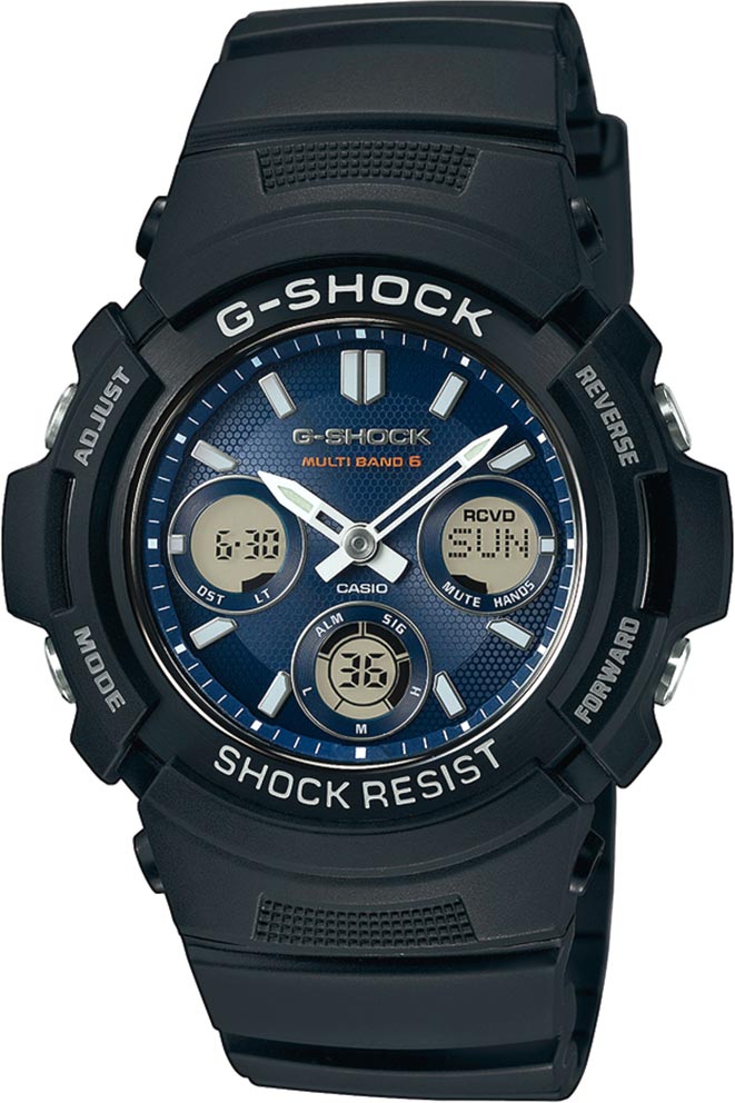 Японские наручные часы Casio G-SHOCK AWG-M100SB-2A с хронографом