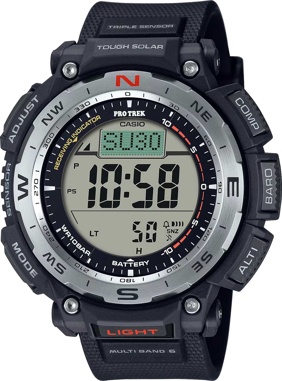 Японские наручные часы Casio Pro Trek PRW-3400-1 с хронографом