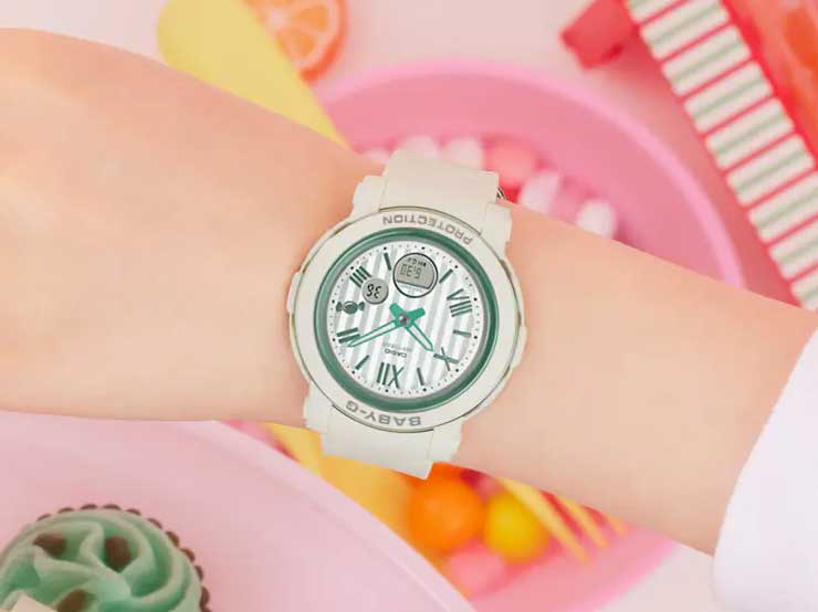 Японские наручные часы Casio Baby-G BGA-290SW-7A с хронографом