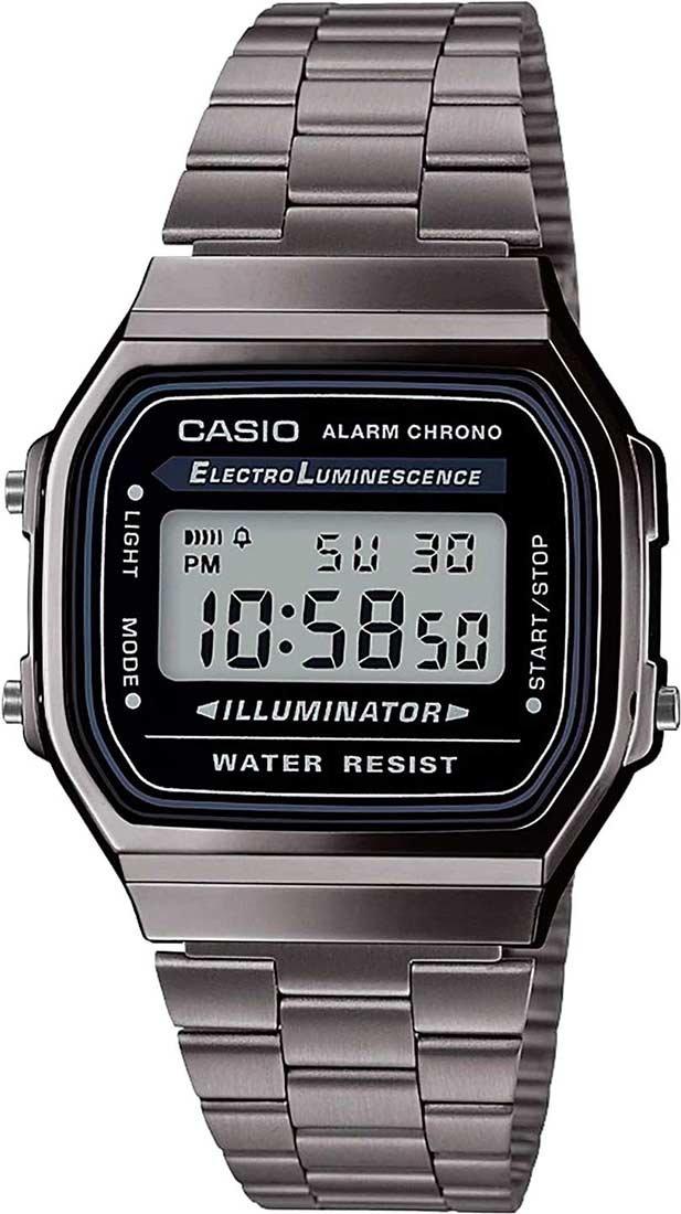 Японские наручные часы Casio Vintage A168WEGG-1AEF с хронографом