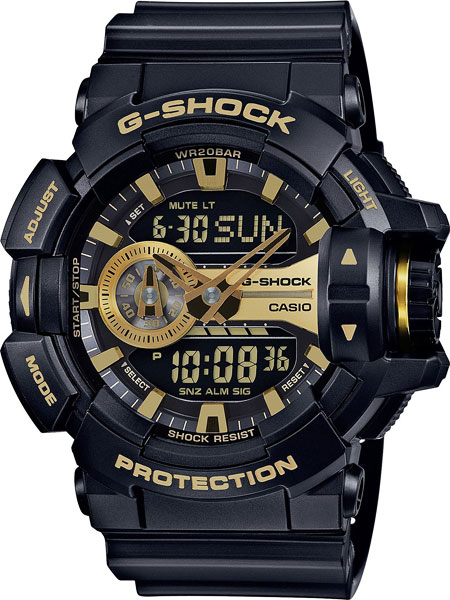 Японские наручные часы Casio G-SHOCK GA-400GB-1A9 с хронографом