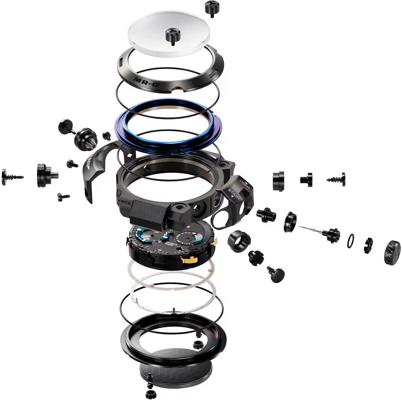 Японские титановые наручные часы Casio G-SHOCK MRG-BF1000R-1A с хронографом