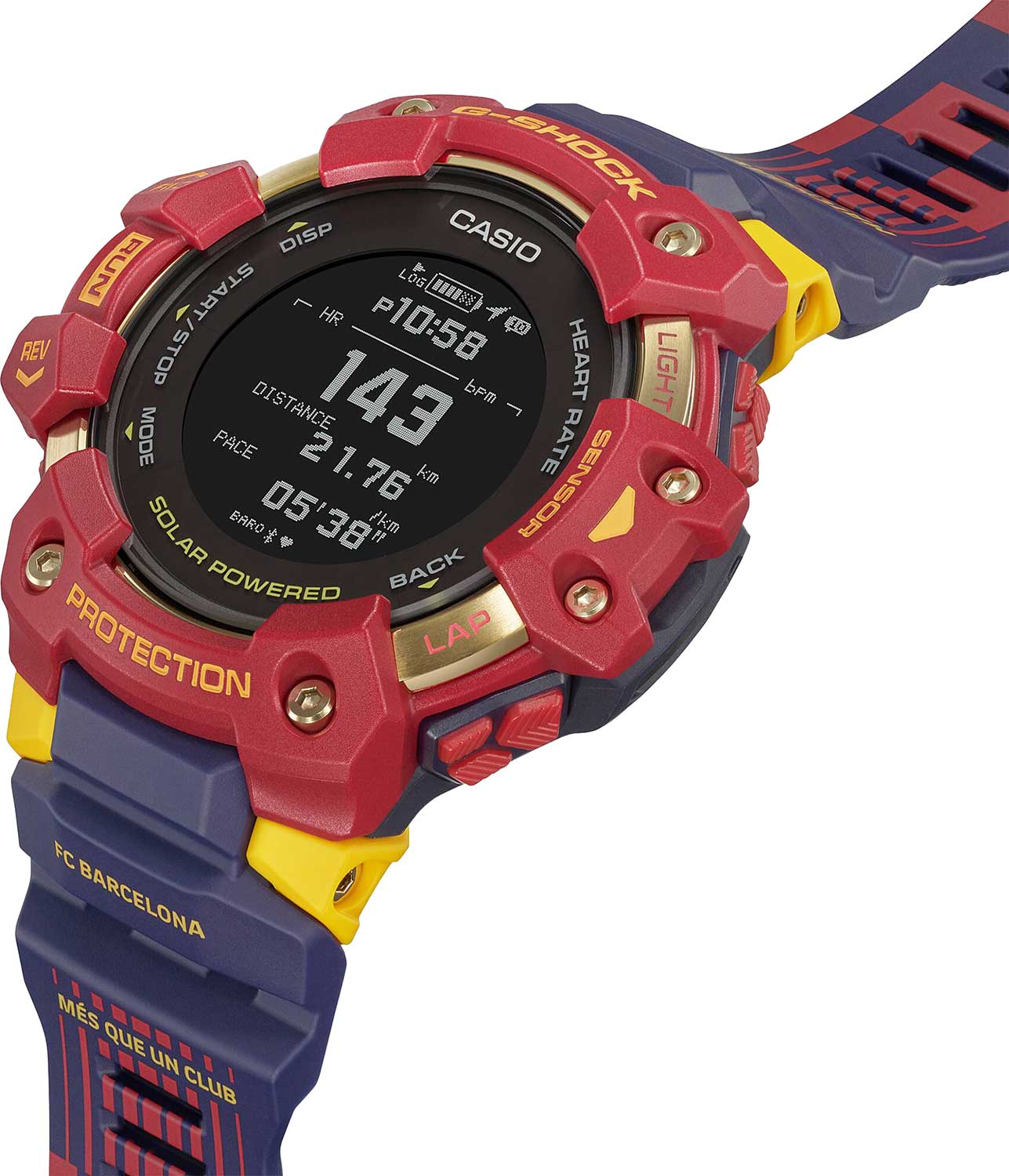 Японские умные часы Casio G-SHOCK GBD-H1000BAR-4E с хронографом