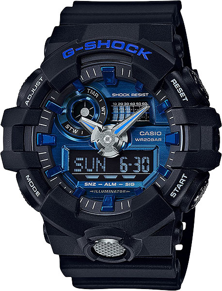 Японские наручные часы Casio G-SHOCK GA-710-1A2 с хронографом