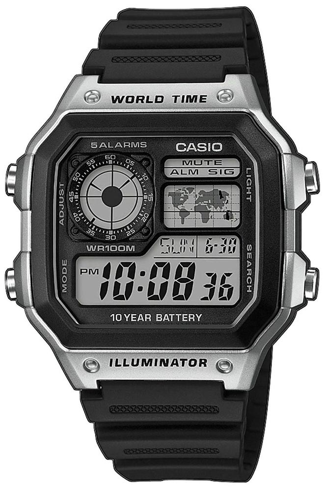 Японские наручные часы Casio Illuminator AE-1200WH-1CVEF