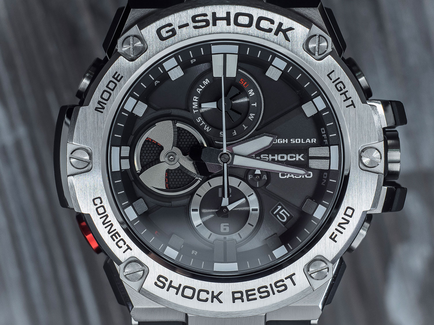 Японские наручные часы Casio G-SHOCK GST-B100-1A с хронографом