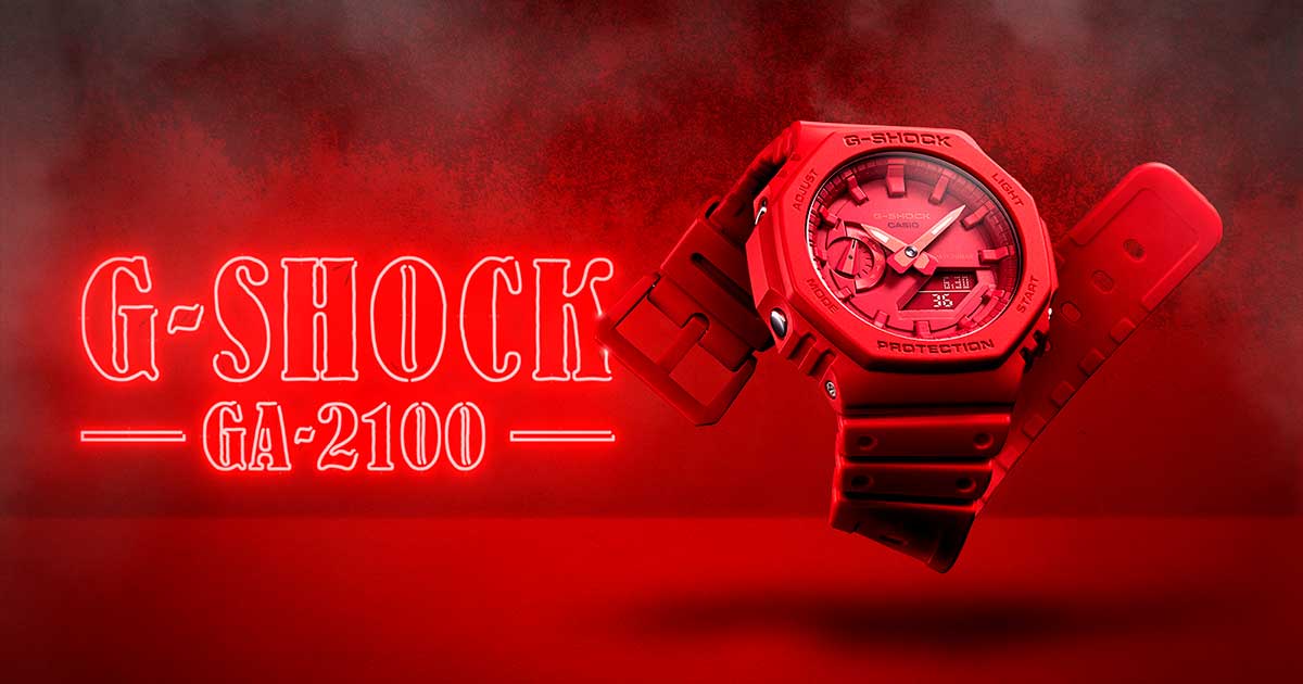 Японские наручные часы Casio G-SHOCK GA-2100-4AER с хронографом