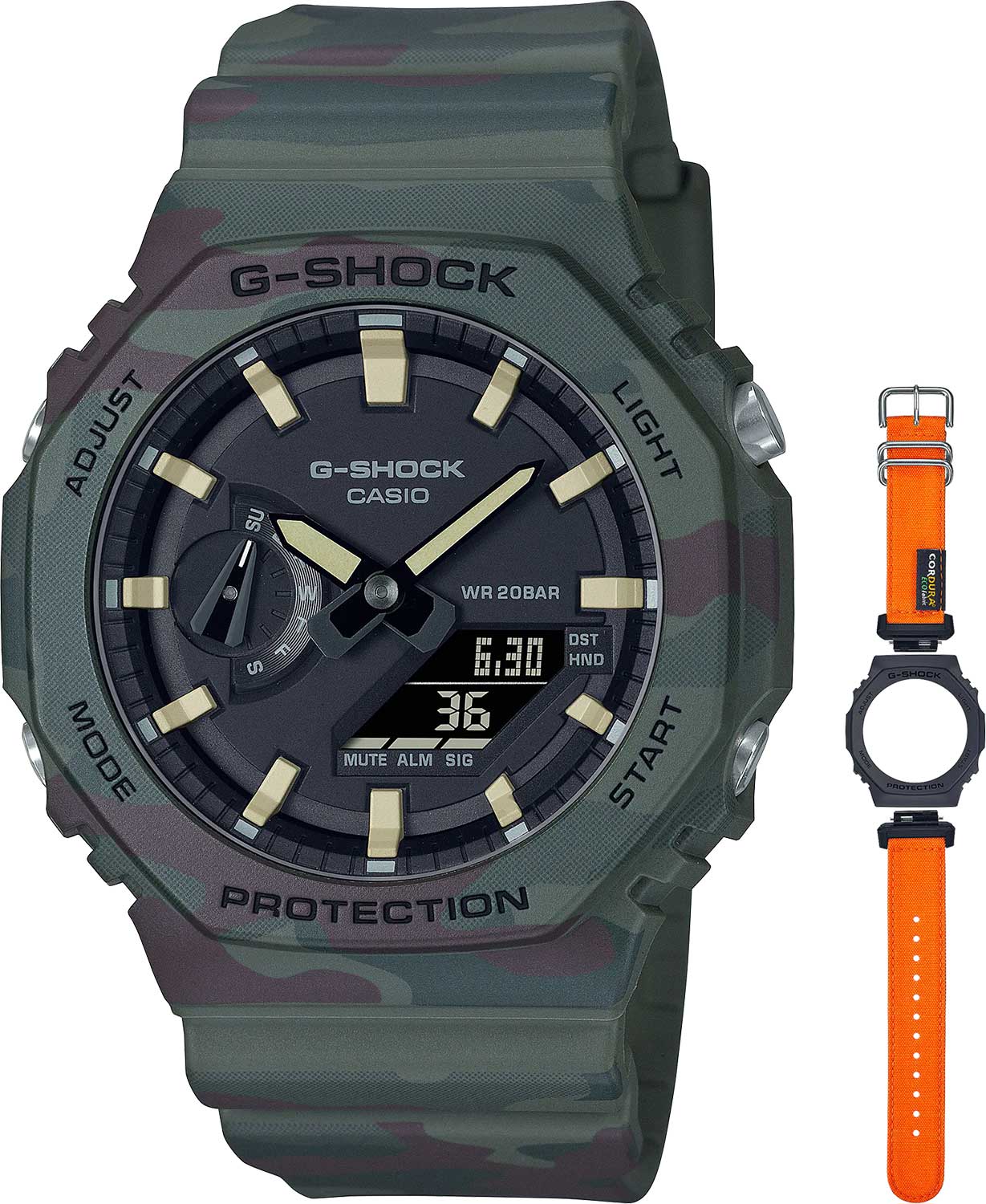 Японские наручные часы Casio G-SHOCK GAE-2100WE-3A с хронографом