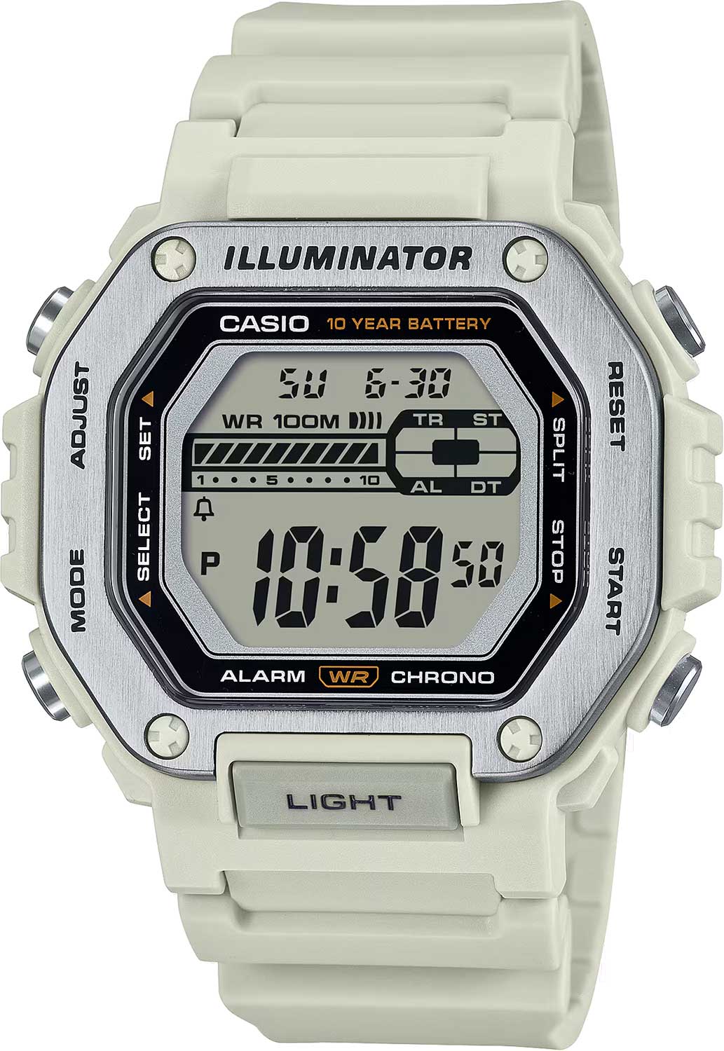 Японские наручные часы Casio Collection MWD-110H-8A с хронографом