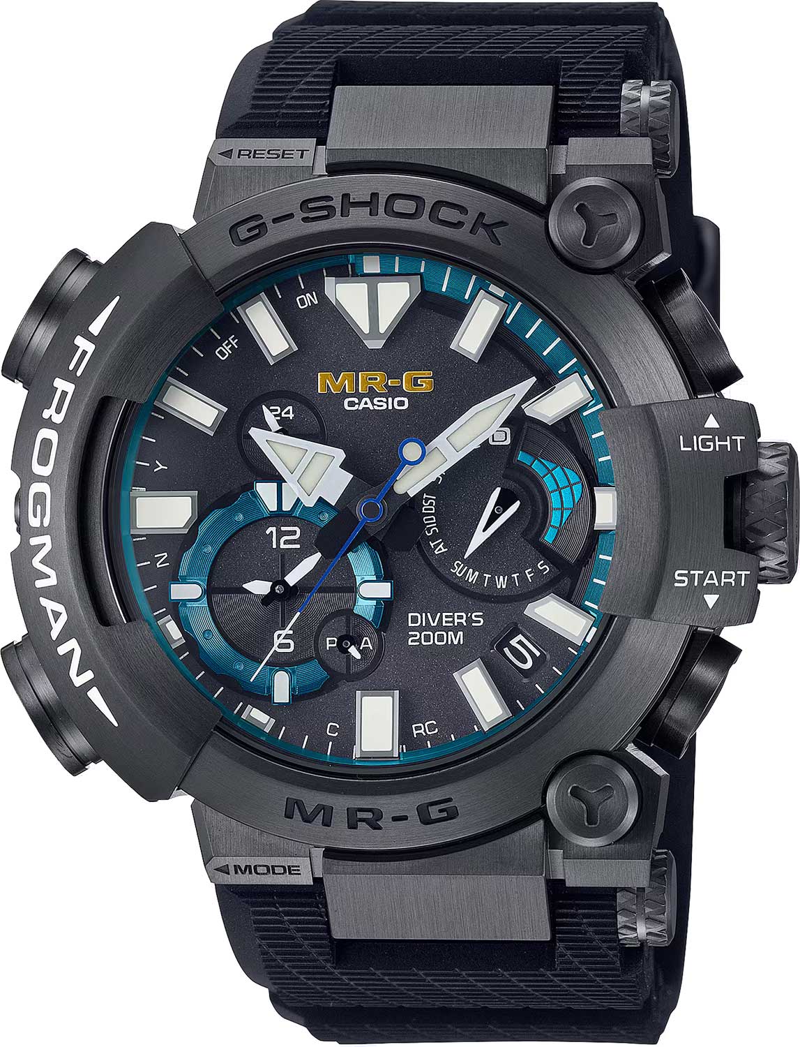 Японские титановые наручные часы Casio G-SHOCK MRG-BF1000R-1A с хронографом