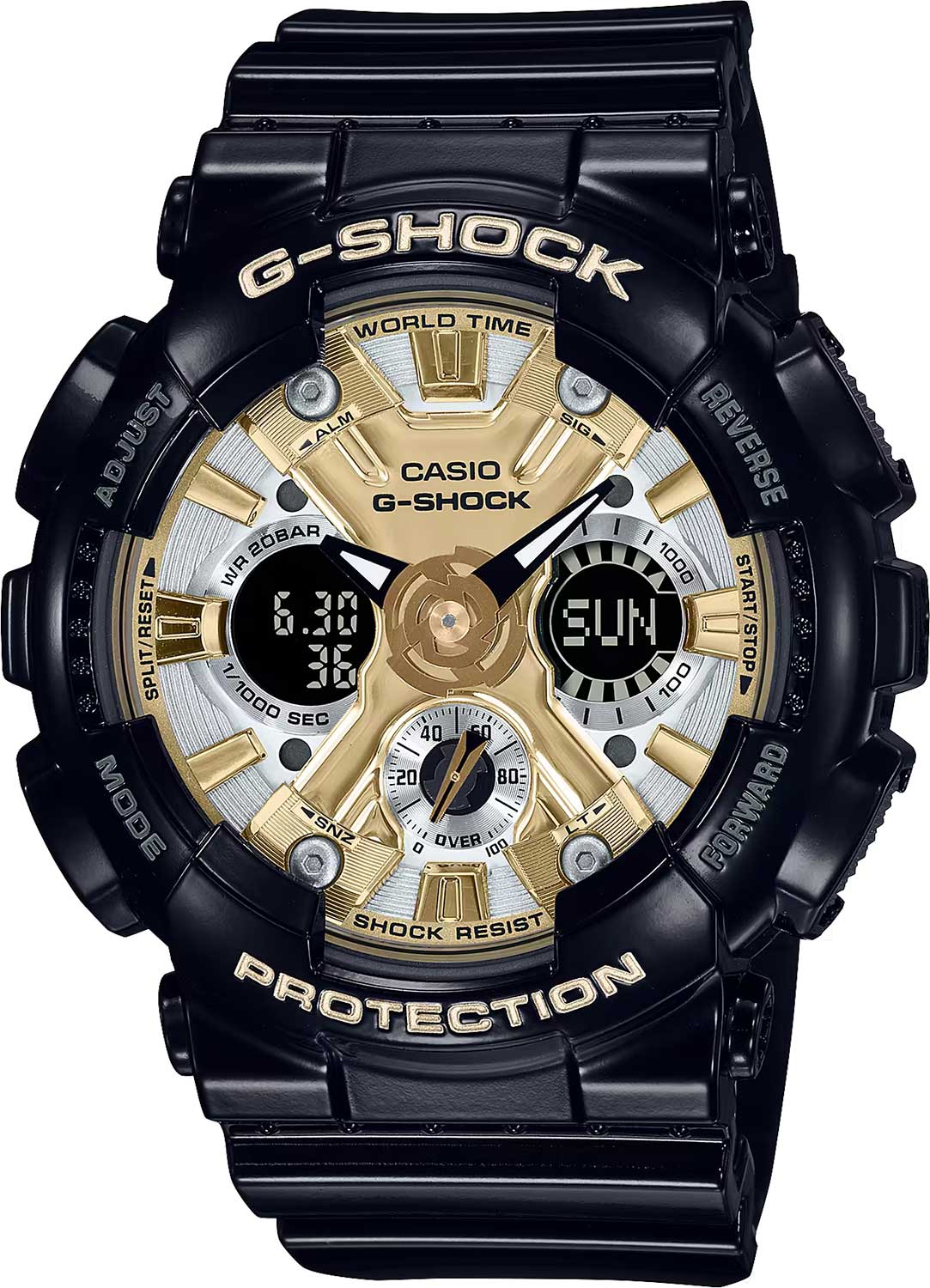 Японские наручные часы Casio G-SHOCK GMA-S120GB-1A с хронографом