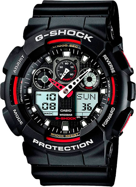 Японские наручные часы Casio G-SHOCK GA-100-1A4 с хронографом