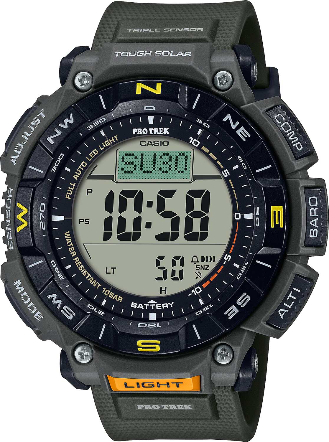 Японские наручные часы Casio Pro Trek PRG-340-3E с хронографом