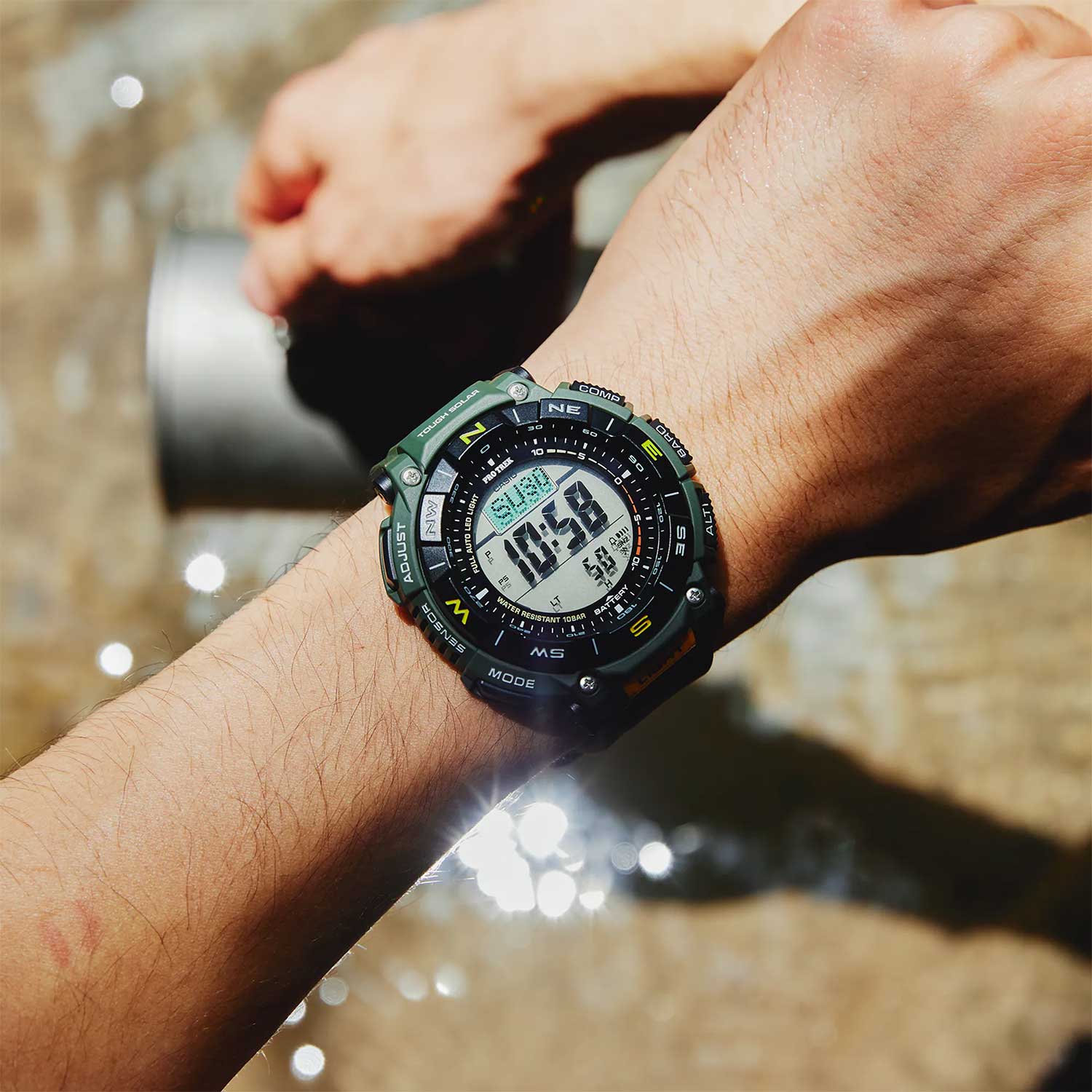 Японские наручные часы Casio Pro Trek PRG-340-3E с хронографом